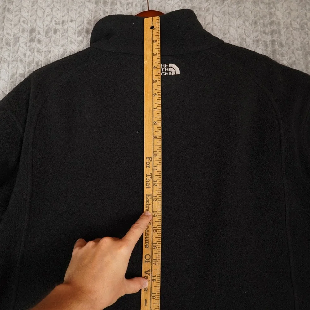 The North Face Fleece Jacket Mens L Black Full Zip Outdoor Hiking Polyester